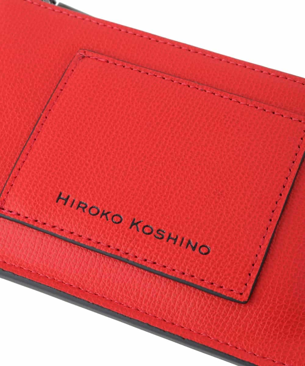 RK5JT02290 HIROKO KOSHINO(ヒロココシノ) イタリアンレザーモバイルポシェット レッド