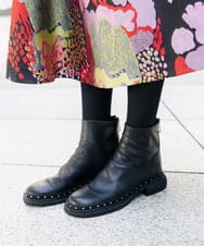 RK6AD02630 HIROKO KOSHINO(ヒロココシノ) スタッズアクセントブーツ ブラック