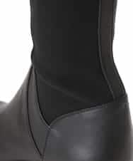 RK6AJ21490 HIROKO KOSHINO(ヒロココシノ) 【日本製】ストレッチオーバーニーブーツ ブラック