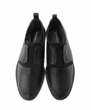 RK6ED11450 HIROKO KOSHINO(ヒロココシノ) センターゴアレザースリッポン/日本製 ブラック