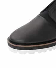 RK6ED11450 HIROKO KOSHINO(ヒロココシノ) センターゴアレザースリッポン/日本製 ブラック