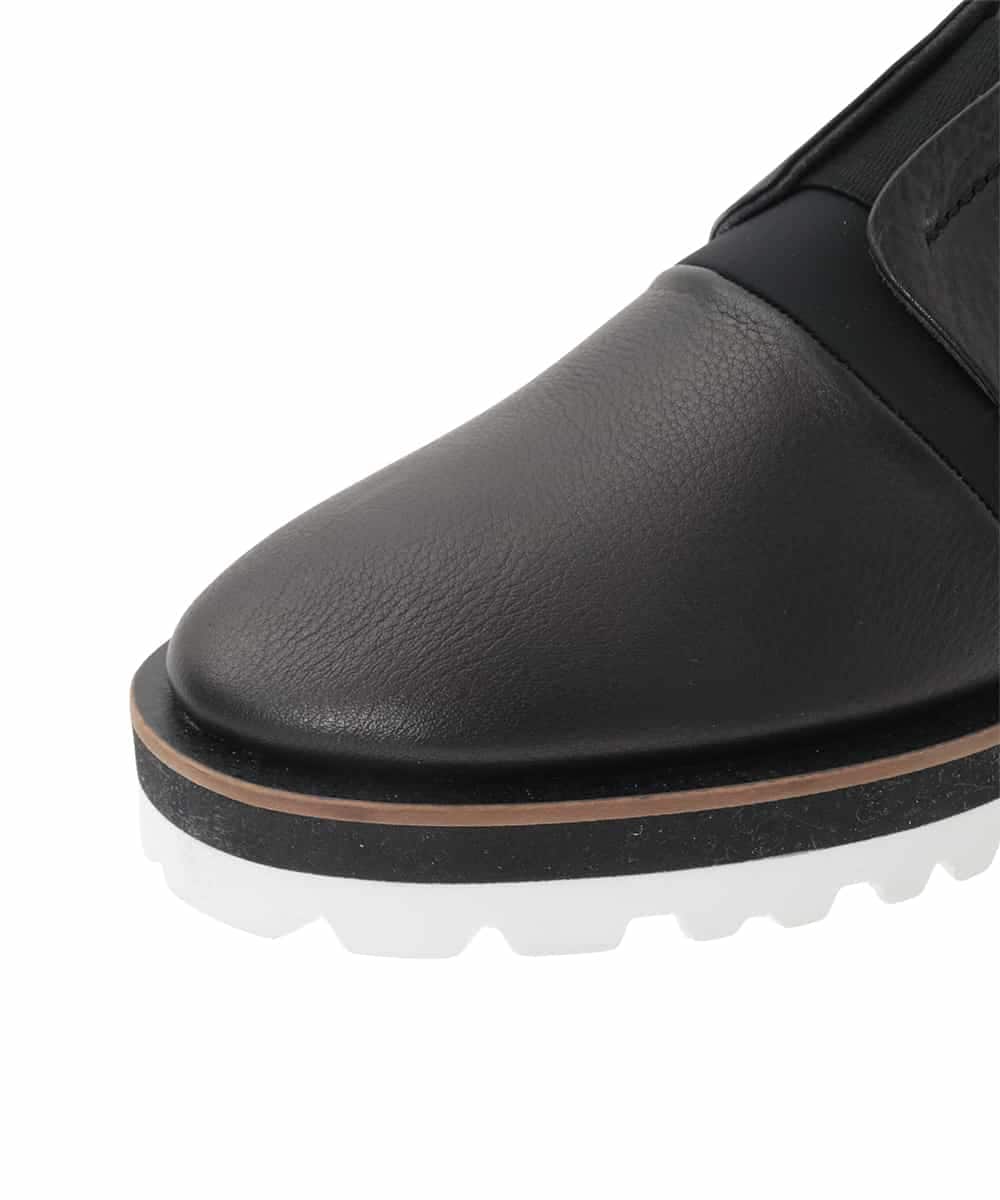 RK6ED11450 HIROKO KOSHINO(ヒロココシノ) センターゴアレザースリッポン/日本製 ブラック