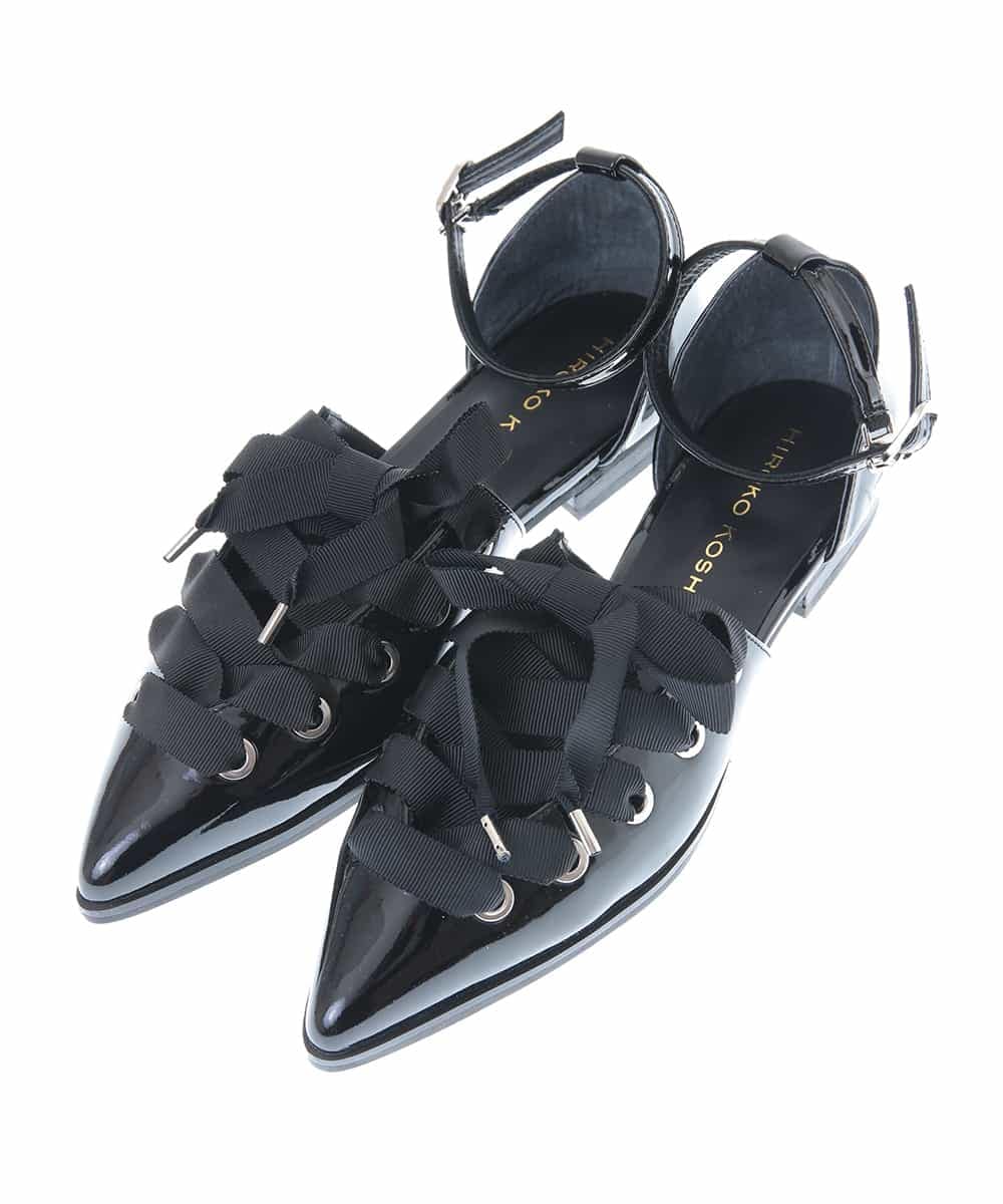 Hiroko Koshino ヒロココシノ エナメルレースアップシューズ イトキンオンラインストア