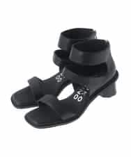 RK6FV01430 HIROKO KOSHINO(ヒロココシノ) HOLEバックファスナーサンダル ブラック