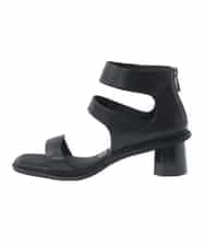 RK6FV01430 HIROKO KOSHINO(ヒロココシノ) HOLEバックファスナーサンダル ブラック