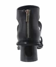 RK6FV01430 HIROKO KOSHINO(ヒロココシノ) HOLEバックファスナーサンダル ブラック