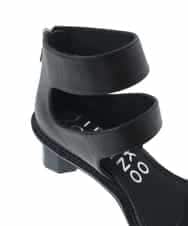 RK6FV01430 HIROKO KOSHINO(ヒロココシノ) HOLEバックファスナーサンダル ブラック