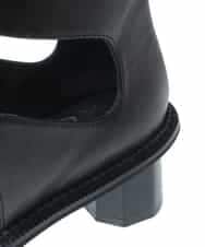 RK6FV01430 HIROKO KOSHINO(ヒロココシノ) HOLEバックファスナーサンダル ブラック