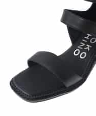 RK6FV01430 HIROKO KOSHINO(ヒロココシノ) HOLEバックファスナーサンダル ブラック