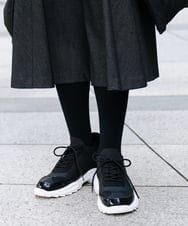 RK6GD01390 HIROKO KOSHINO(ヒロココシノ) 【先行予約】ストレッチスリッポン ブラック