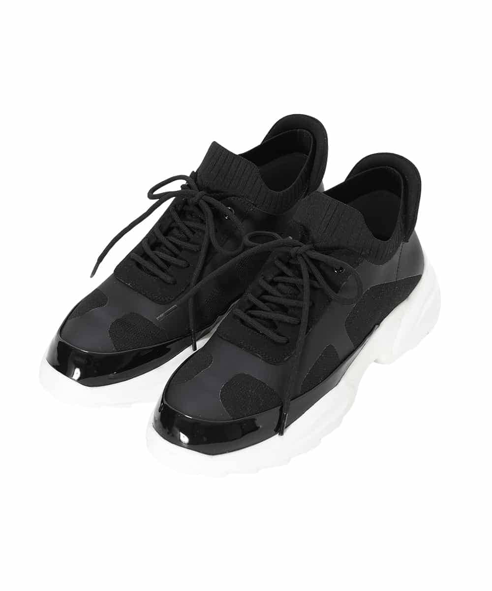 RK6GD01390 HIROKO KOSHINO(ヒロココシノ) 【先行予約】ストレッチスリッポン ブラック