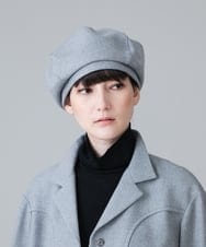 RK7AV01230 HIROKO KOSHINO(ヒロココシノ) 【日本製】タックデザインベレー グレー