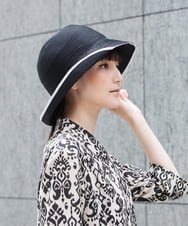 RK7HB01270 HIROKO KOSHINO(ヒロココシノ) アシンメトリーブレードハット/日本製 ブラック