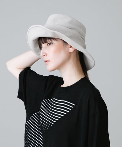 RK7HW01230 HIROKO KOSHINO ドレープデザインハット/日本製