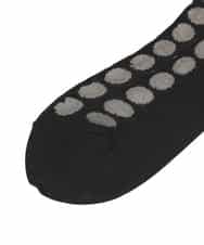 RK8GE01039 HIROKO KOSHINO(ヒロココシノ) マルチドットパターンシアーソックス /日本製/洗濯機で洗える ブラック