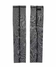 RK9EV11150 HIROKO KOSHINO(ヒロココシノ) 【日本製/洗える】スパンコール刺繍チュールアームカバー ブラック