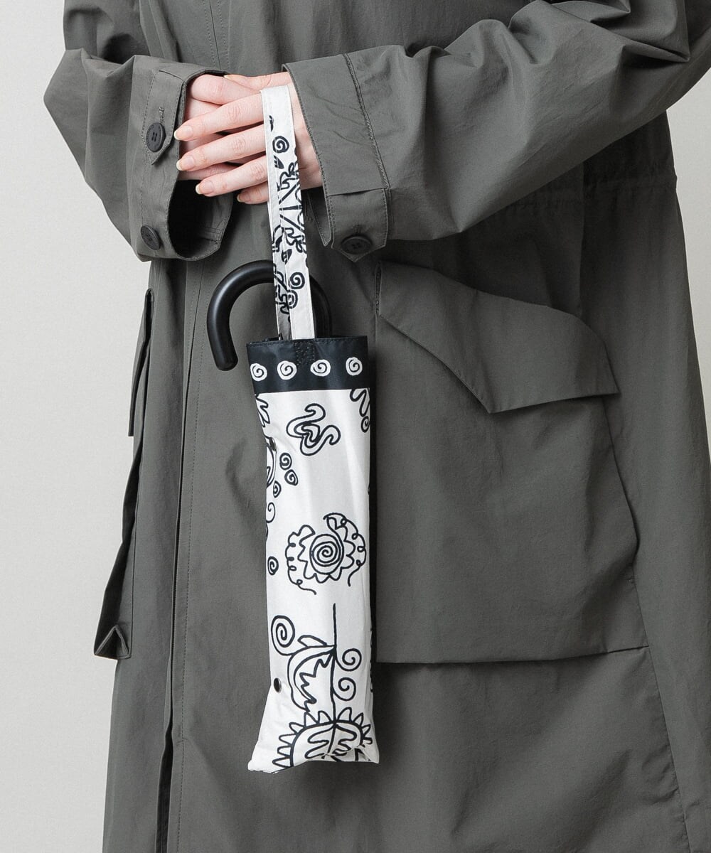 RK9FD01110 HIROKO KOSHINO(ヒロココシノ) ボタニカルプリントパラソル アイボリー