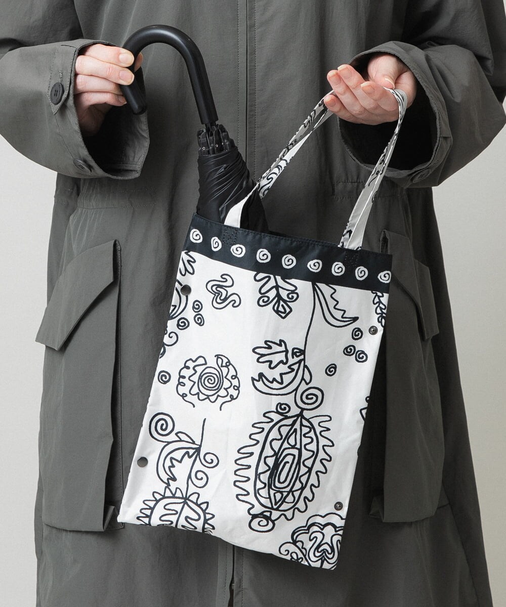 RK9FD01110 HIROKO KOSHINO(ヒロココシノ) ボタニカルプリントパラソル アイボリー