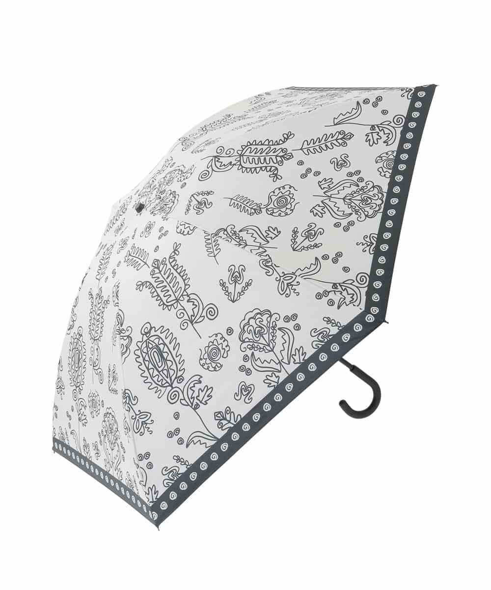 RK9FD01110 HIROKO KOSHINO(ヒロココシノ) ボタニカルプリントパラソル アイボリー