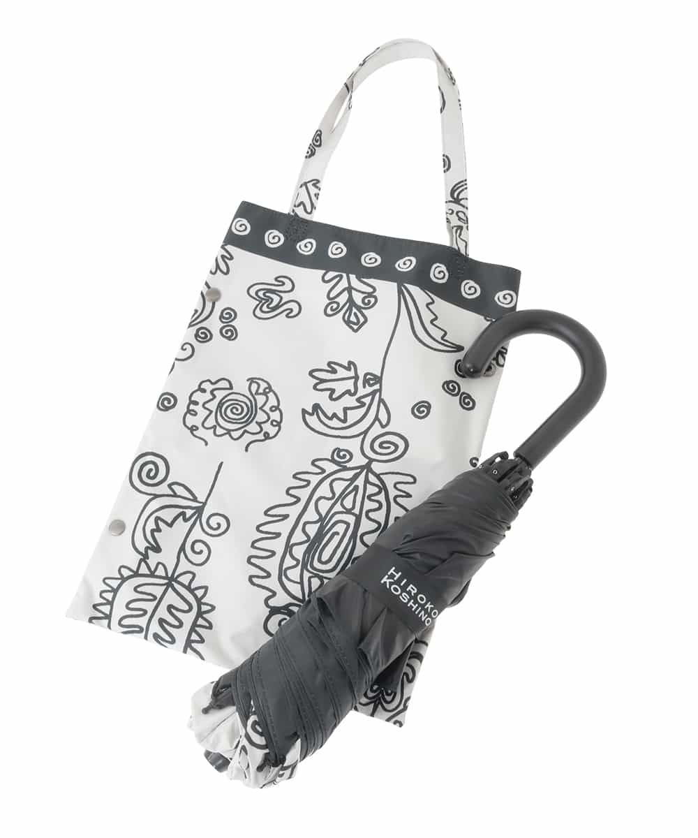RK9FD01110 HIROKO KOSHINO(ヒロココシノ) ボタニカルプリントパラソル アイボリー