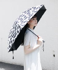 RK9IW01100 HIROKO KOSHINO(ヒロココシノ) モノトーンコラージュプリントパラソル アイボリー