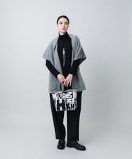 RKBAD02390 HIROKO KOSHINO(ヒロココシノ) ボリュームカラーニットジレ グレー