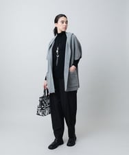 RKBAD02390 HIROKO KOSHINO(ヒロココシノ) ボリュームカラーニットジレ グレー