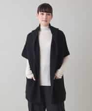 RKBAD02390 HIROKO KOSHINO(ヒロココシノ) ボリュームカラーニットジレ ブラック