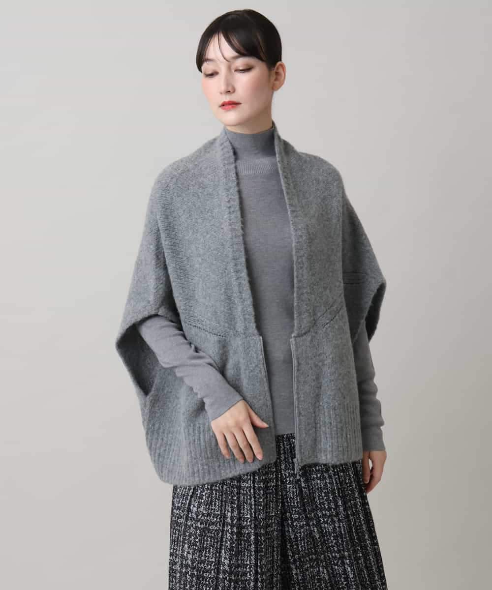 RKBAG02450 HIROKO KOSHINO(ヒロココシノ) ウォームニットデザインジレ グレー