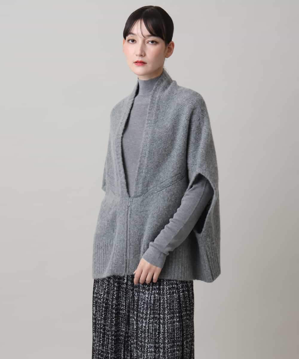 RKBAG02450 HIROKO KOSHINO(ヒロココシノ) ウォームニットデザインジレ グレー
