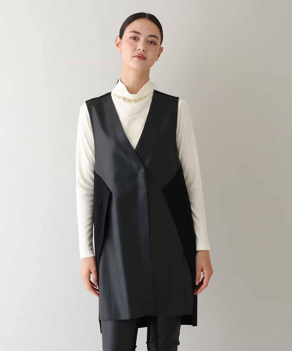 ＊ヒロココシノトランク【L】リネンブレンドベスト ジレ ノースリーブ ジャケット