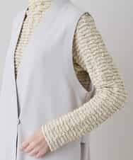 RKBED11390 HIROKO KOSHINO(ヒロココシノ) Vラインデザインジレ /日本製/洗える ライトグレー