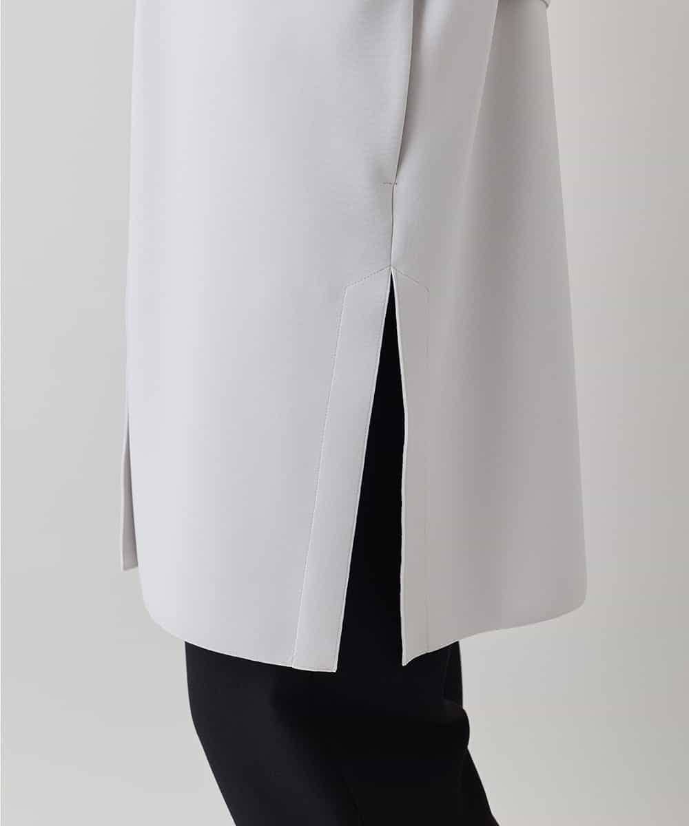 RKBED11390 HIROKO KOSHINO(ヒロココシノ) Vラインデザインジレ /日本製/洗える ライトグレー