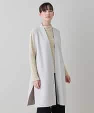 RKBED11390 HIROKO KOSHINO(ヒロココシノ) Vラインデザインジレ /日本製/洗える ライトグレー