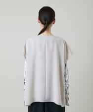 RKBGD01390 HIROKO KOSHINO(ヒロココシノ) ギャザースリーブジレ/日本製/洗える オフホワイト