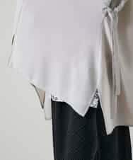 RKBGD01390 HIROKO KOSHINO(ヒロココシノ) ギャザースリーブジレ/日本製/洗える オフホワイト