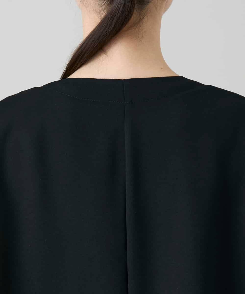 RKBGF01330 HIROKO KOSHINO(ヒロココシノ) Vカットデザインジレ/日本製/洗える ブラック