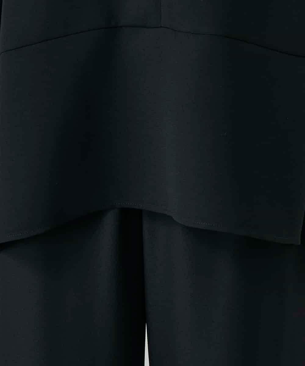 RKBGF01330 HIROKO KOSHINO(ヒロココシノ) Vカットデザインジレ/日本製/洗える ブラック