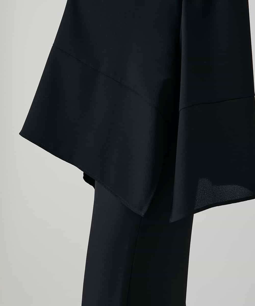 RKBGF01330 HIROKO KOSHINO(ヒロココシノ) Vカットデザインジレ/日本製/洗える ブラック