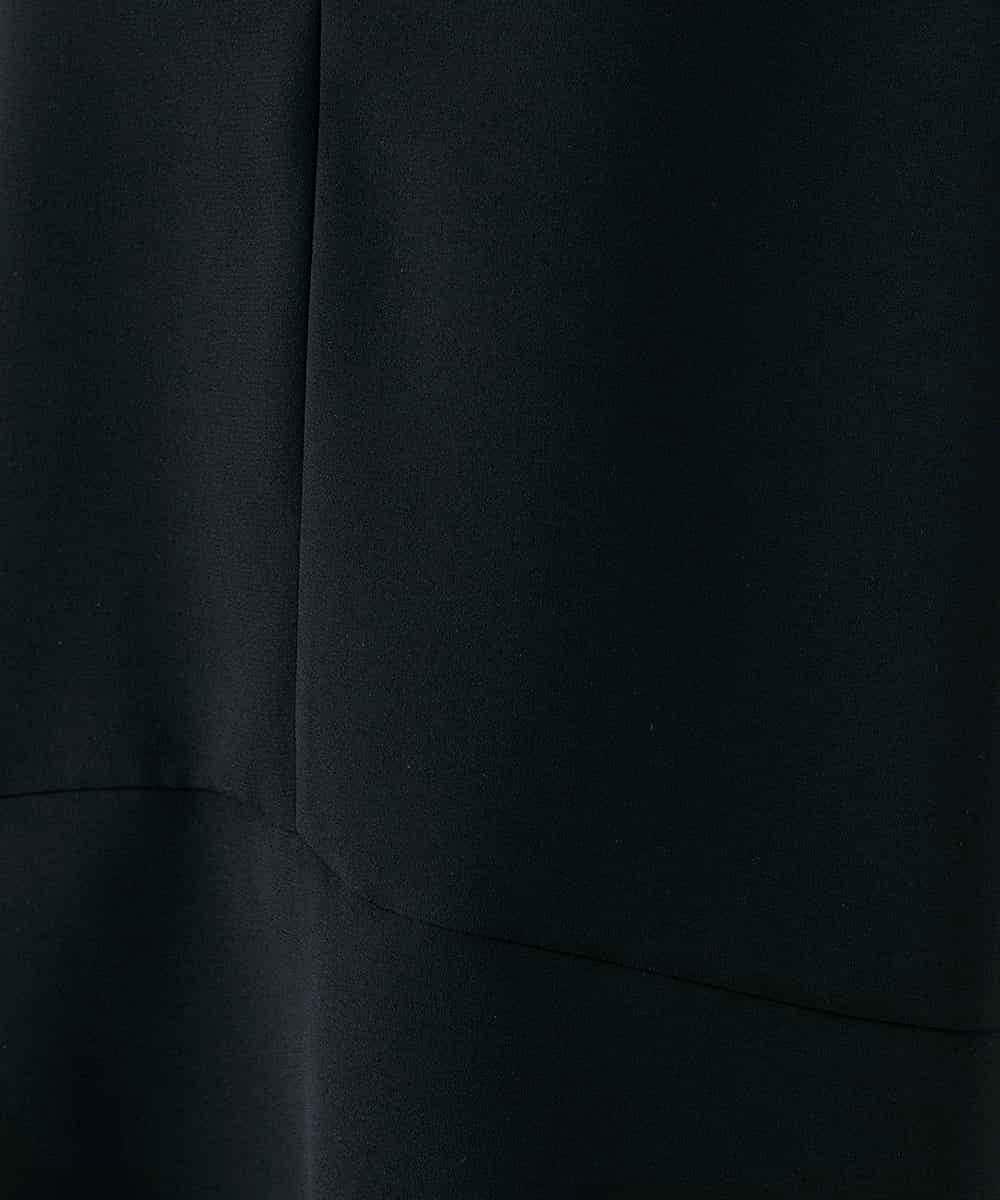 RKBGF01330 HIROKO KOSHINO(ヒロココシノ) Vカットデザインジレ/日本製/洗える ブラック