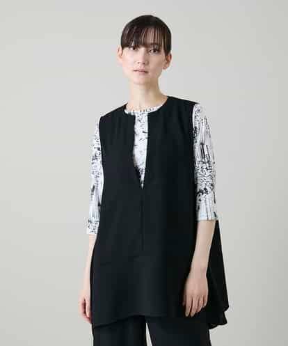 RKBGF01330 HIROKO KOSHINO Vカットデザインジレ/日本製/洗える