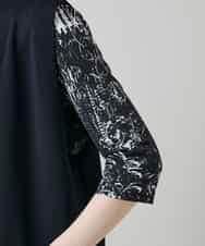 RKBGF02390 HIROKO KOSHINO(ヒロココシノ) 【WEB/京王百貨店新宿店限定】カットラペルジャージーロングジレ/日本製/洗える ブラック