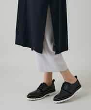 RKBGF02390 HIROKO KOSHINO(ヒロココシノ) 【WEB/京王百貨店新宿店限定】カットラペルジャージーロングジレ/日本製/洗える ブラック