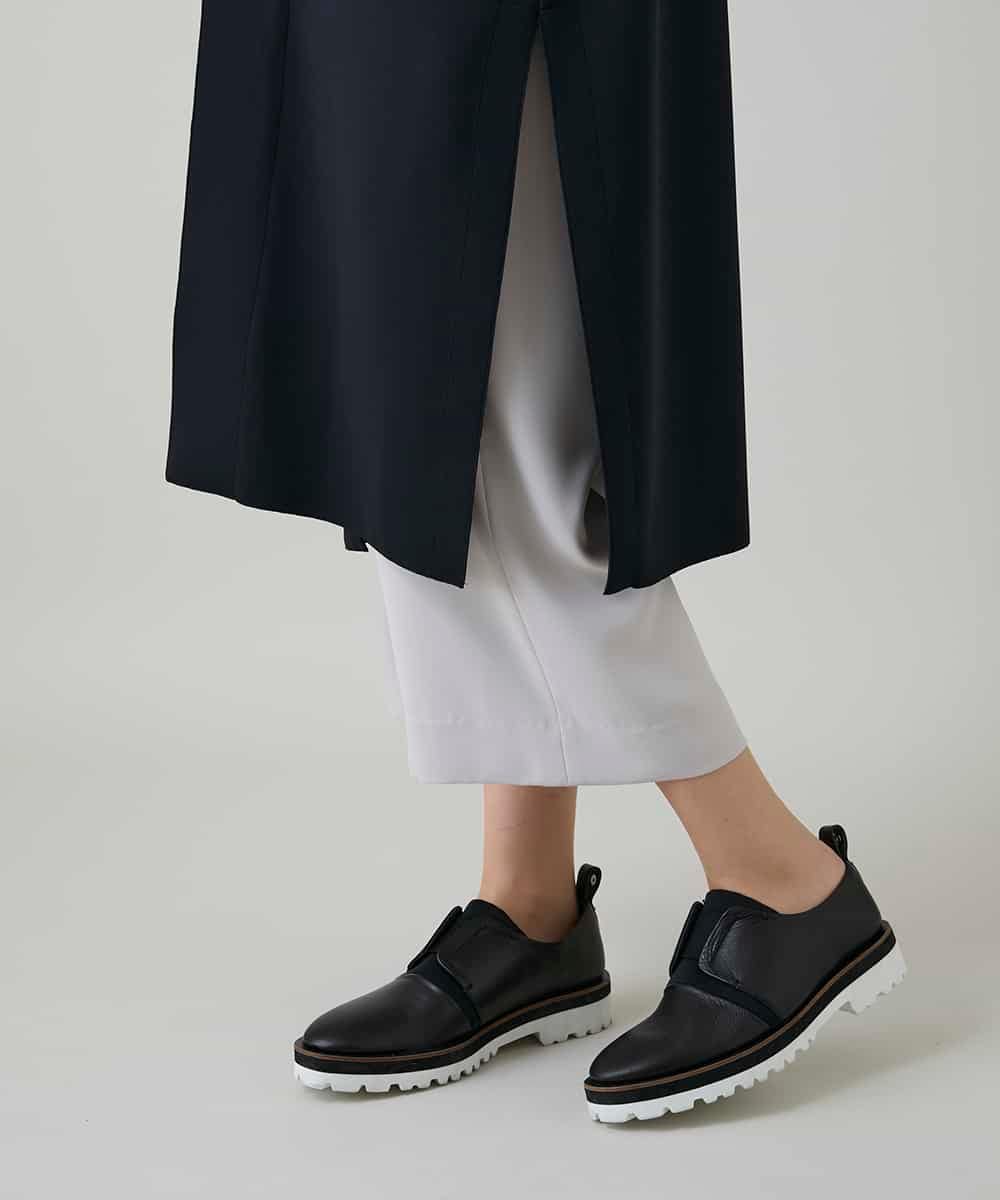 RKBGF02390 HIROKO KOSHINO(ヒロココシノ) 【WEB/京王百貨店新宿店限定】カットラペルジャージーロングジレ/日本製/洗える ブラック