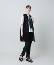 RKBHB01390 HIROKO KOSHINO(ヒロココシノ) ダブルレイヤーデザインジレ /日本製/洗える ブラック