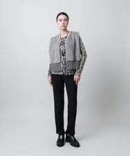RKBLB02430 HIROKO KOSHINO(ヒロココシノ) エコファーニットジレ グレー