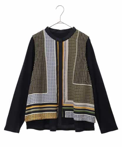 RLBAV10280 HIROKO BIS GRANDE 【洗える】ジオメトリックプリントブラウス