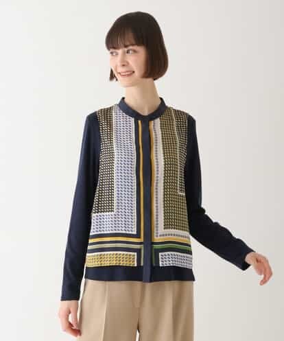 RLBAV10280 HIROKO BIS GRANDE ジオメトリックプリントブラウス
