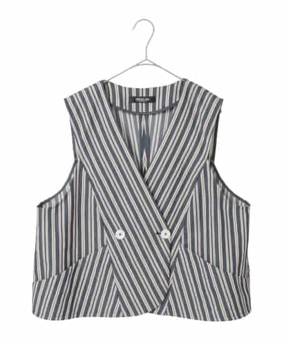 RLBED15290 HIROKO BIS GRANDE ストライプショートジレ