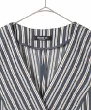 RLBED15290 HIROKO BIS GRANDE(ヒロコ ビス グランデ) ストライプショートジレ ネイビー